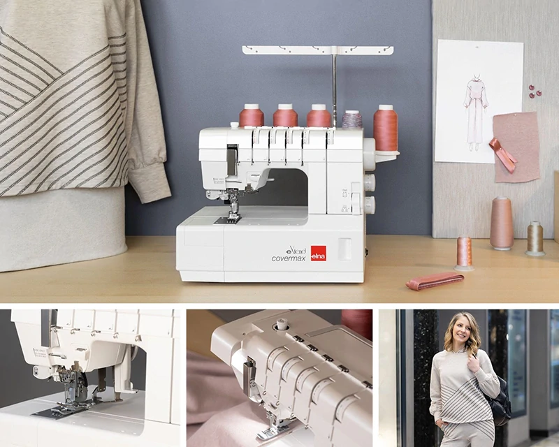 Elna Covermax - coverlock s horním a spodním krycím stehem